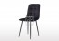 Fiore Velvet Black Dining Chair with Black Legs