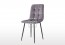 Fiore Velvet Grey Dining Chair with Black Legs