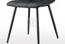 Fiore Faux Leather Black Dining Chair with Black Legs