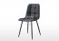 Fiore Faux Leather Black Dining Chair with Black Legs