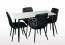 Fiore 5Pce White Sintered Stone Dining Suite with Black PU Leather Chairs