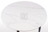 Fiore 0.9m White Sintered Stone Round Dining Table