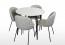 Fiore 5Pce White Sintered Stone Round Dining Suite with Florin Beige Chairs