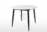 Fiore 0.9m White Sintered Stone Round Dining Table