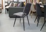 Fiore Velvet Grey Dining Chair with Black Legs