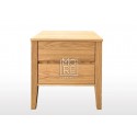 Levi Rubberwood Bedside Table Natural Oak