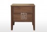 Levi Rubberwood Bedside Table Walnut