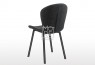 Maya Charcoal Fabric Dining Chair with Black Legs