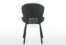 Maya Charcoal Fabric Dining Chair with Black Legs