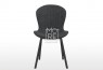 Maya Charcoal Fabric Dining Chair with Black Legs