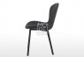 Maya Charcoal Fabric Dining Chair with Black Legs