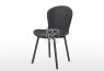 Maya Charcoal Fabric Dining Chair with Black Legs