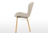 Maya Ivory Fabric Dining Chair with Oak Legs