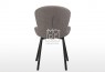 Maya Grey Fabric Dining Chair with Black Legs