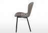 Maya Grey Fabric Dining Chair with Black Legs