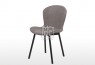 Maya Grey Fabric Dining Chair with Black Legs