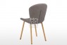 Maya Grey Fabric Dining Chair with Oak Legs