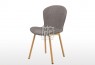 Maya Grey Fabric Dining Chair with Oak Legs