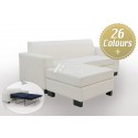LG HB 3 Seater Chaise PU Leather Sofa Bed with Foam (Custom Made)