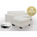 LG HB 3 Seater Chaise PU Leather Sofa Bed with Mattress (Custom Made)