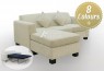 LG HB 3 Seater Chaise Fabric Sofa Bed with Foam (Custom Made)