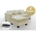 LG HB 3 Seater Chaise Fabric Sofa Bed with Foam (Custom Made)