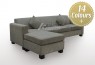 LG HB 4 Seater Chaise Fabric  (Custom Made)