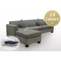 LG HB 4 Seater Chaise Fabric Sofa Bed with Foam  (Custom Made)