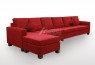 LG SB 6 Seater Chaise Fabric Sofa Bed with Foam