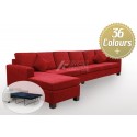 LG SB 6 Seater Chaise Fabric Sofa Bed with Foam (Custom Made)