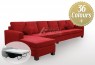 LG SB 6 Seater Chaise Fabric Sofa Bed with Mattress  (Custom Made)