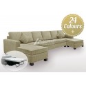 LG SB 6 Seater 2 Chaise Fabric Sofa Bed with Mattress (Custom Made)