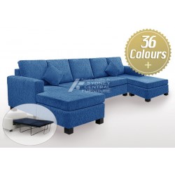 LG SB 5 Seater 2 Chaise Fabric Sofa Bed with Foam (Custom Made)