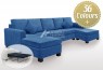 LG SB 5 Seater 2 Chaise Fabric Sofa Bed with Foam (Custom Made)
