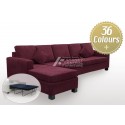 LG SB 5 Seater Chaise Fabric Sofa Bed with Foam (Custom Made)