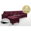 LG SB 5 Seater Chaise Fabric Sofa Bed with Mattress(Custom Made)