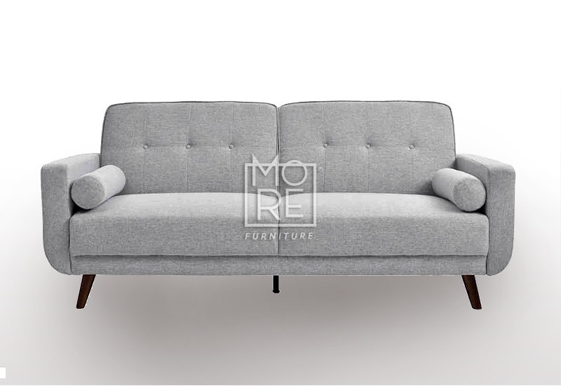 New Luxury Fabric 3 Seater Sofa Bed In Grey, Wooden Futon Beds Sydney