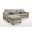 APT 4 Seater Chaise Fabric Taupe