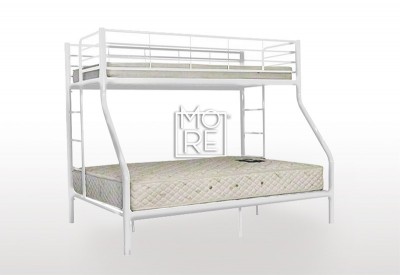 Bunk Bed Darwin Metal Single Top, White Metal Bunk Bed