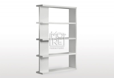 Bookshelf Bookcase Modern Axis High Gloss White Modern Stylish
