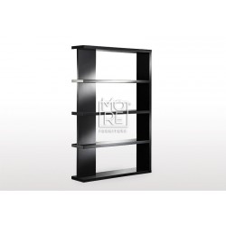 Modern Axis High Gloss Bookshelf Black