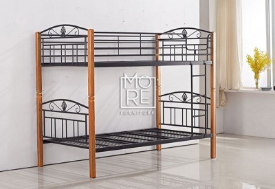 P1025a Metal Timber Single Bunk Beech, Bunk Beds That Split Into Single Beds
