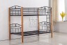 P1025A Metal & Timber Single Bunk Bed Beech
