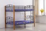 P1025A Metal & Timber King Single Bunk Bed Beech