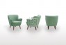New Jersey Fabric Tub Chair Green-Grey