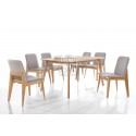 Harris 7Pce Extension Timber Dining Suite