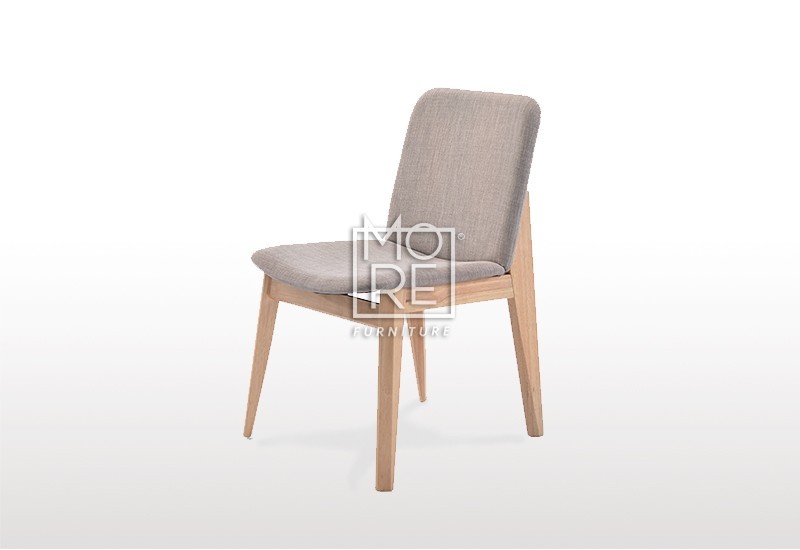 Harris Timber Fabric Dining Chair In Grey, Padded Dining Chairs Australia