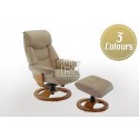 Grace Recliner with Footstool (Black, Chocolate, Ivory)