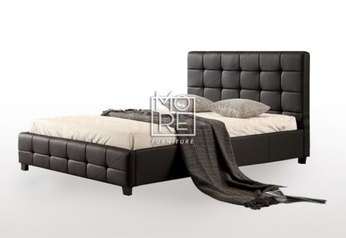DB Luxury PU Leather Bed Frame Black