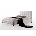 DB Luxury PU Leather Bed Frame White